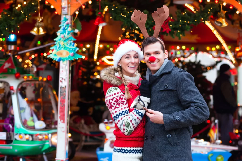 marche noel normandie couple