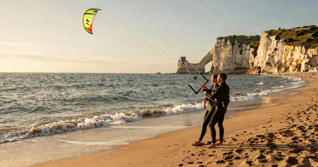 kitesurf en normandie: spots romantiques pour couples